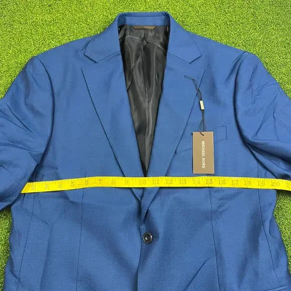 Michael Kors Mens Modern Fit Dark Blue Wool Blazer Suit Jacket 42R NWT - Picture 9 of 10